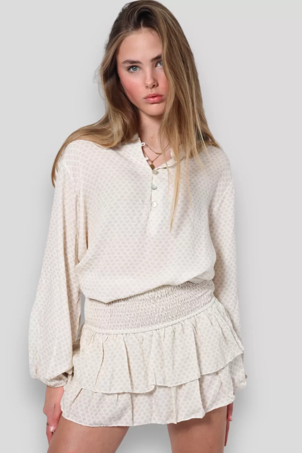 chemisier_paris_beige_2.webp Chemisier "Paris" Beige*Meet Me There New