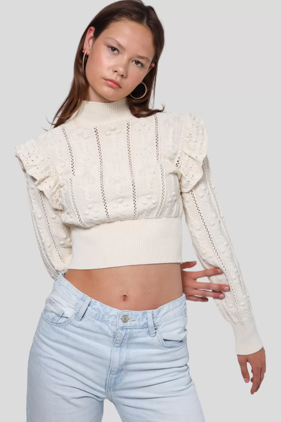 Pull "Broderie" Blanc*Meet Me There New