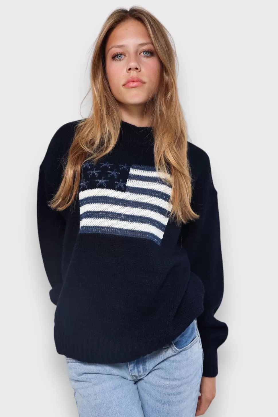 Pull "Drapeau Paillete" Marine*Meet Me There Outlet