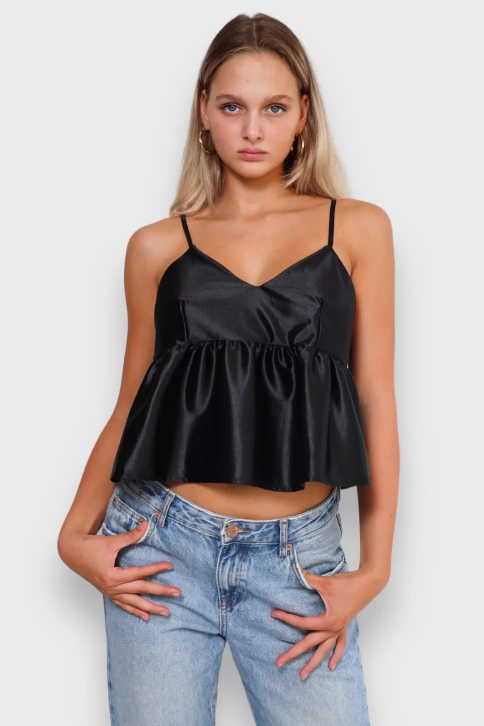 top_peplum_de_soie_noir_2.webp Top "Peplum De Soie" Noir*Meet Me There Store